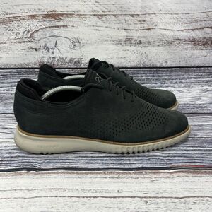 Cole Haan 2.Zerogrand Laser Wingtip Black Leather Oxfords Shoes C23807, Mens 12